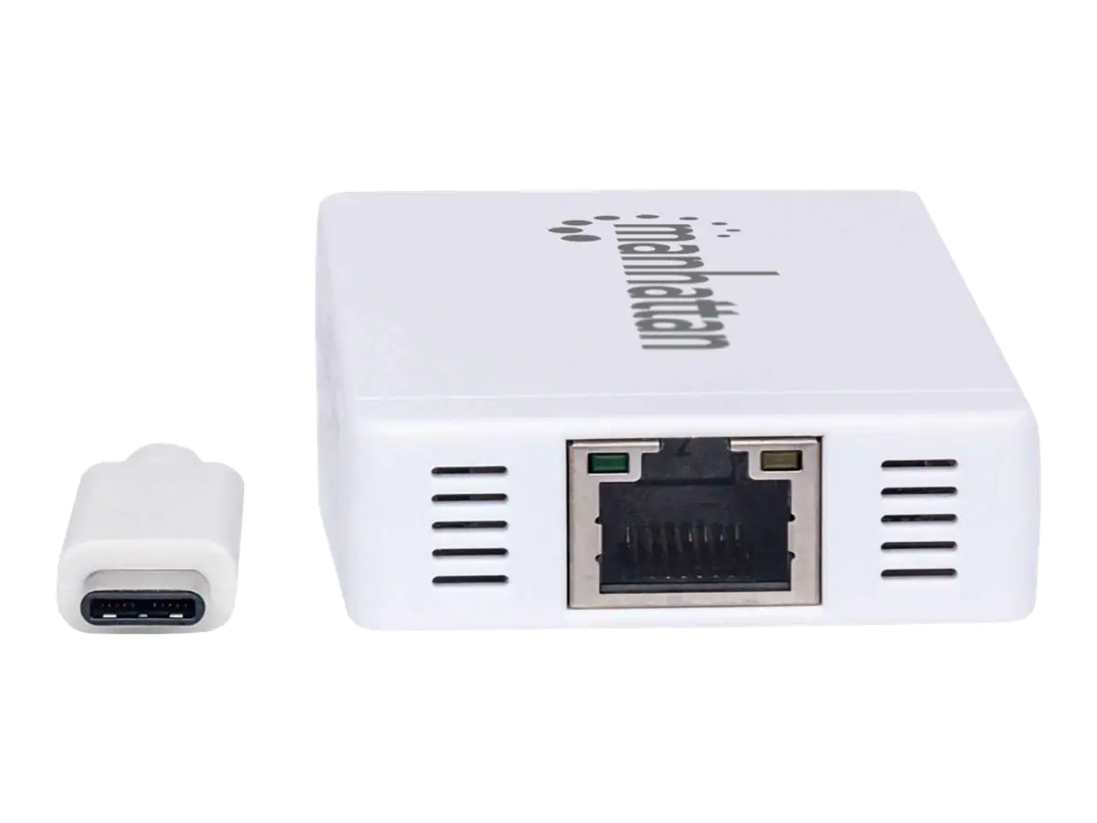 Manhattan USB-C Dock/Hub, Ports (x4): Ethernet and USB-A (3)