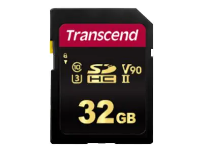 Transcend 700S - Flash-Speicherkarte - 32 GB - Video Class V90 / UHS-II U3 / Class10 - SDHC UHS-II