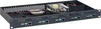 Rackmount.IT PI-RACK RM-PI-T1 - Rackmontagesatz - mit Stromversorgung - RAL 9004, Schwarz - 1U - 48.3 cm (19")