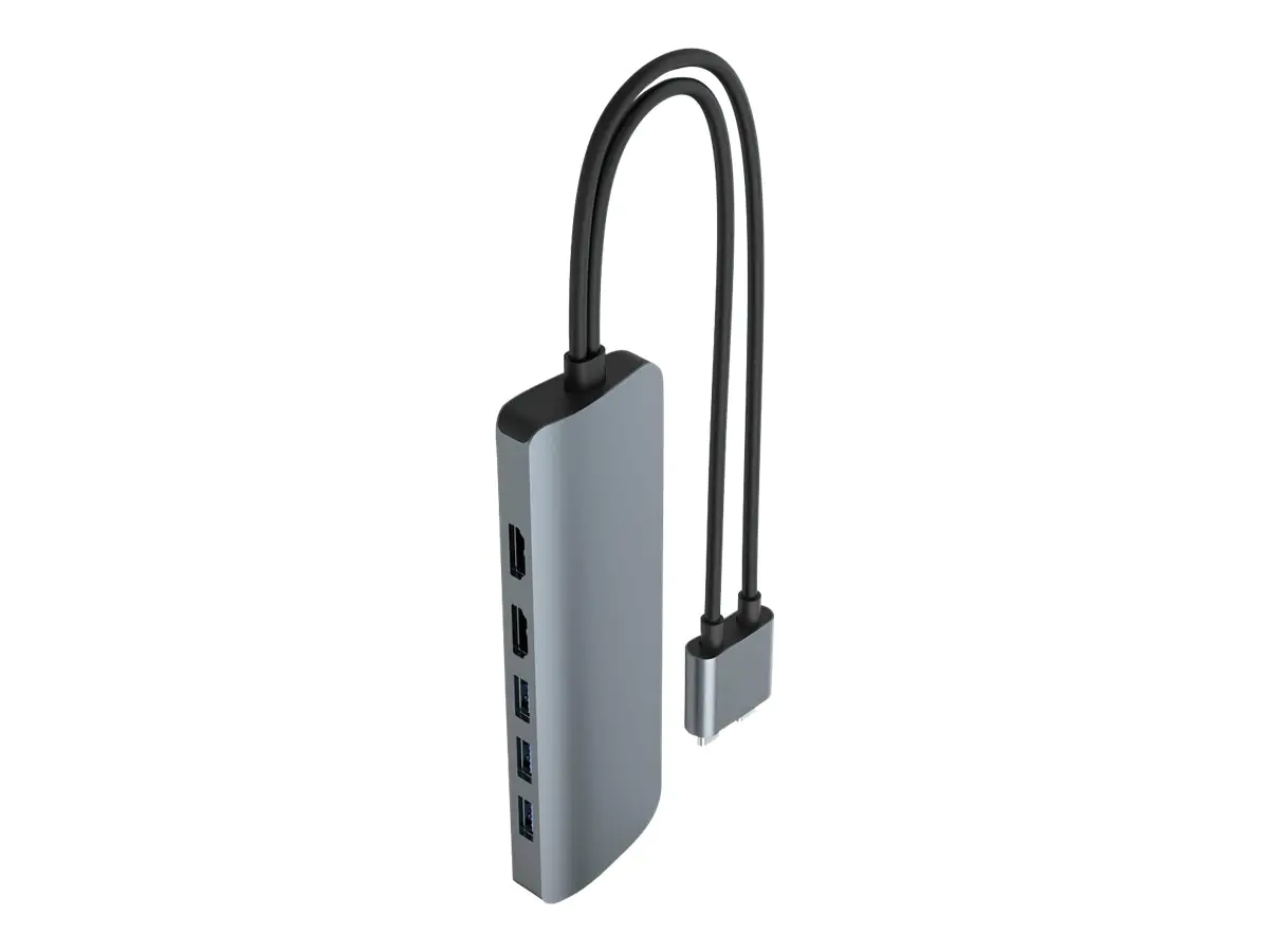 HyperDrive VIPER 10-in-2 Hub - Dockingstation - USB-C - 2 x HDMI - 1GbE - für Apple 10.9-inch iPad Air (4th generation); 11-inch iPad Pro (1st generation, 2nd gen, 3rd gen); 12.9-inch iPad Pro (3rd generation, 4th generation, 5th generation); MacBook Air