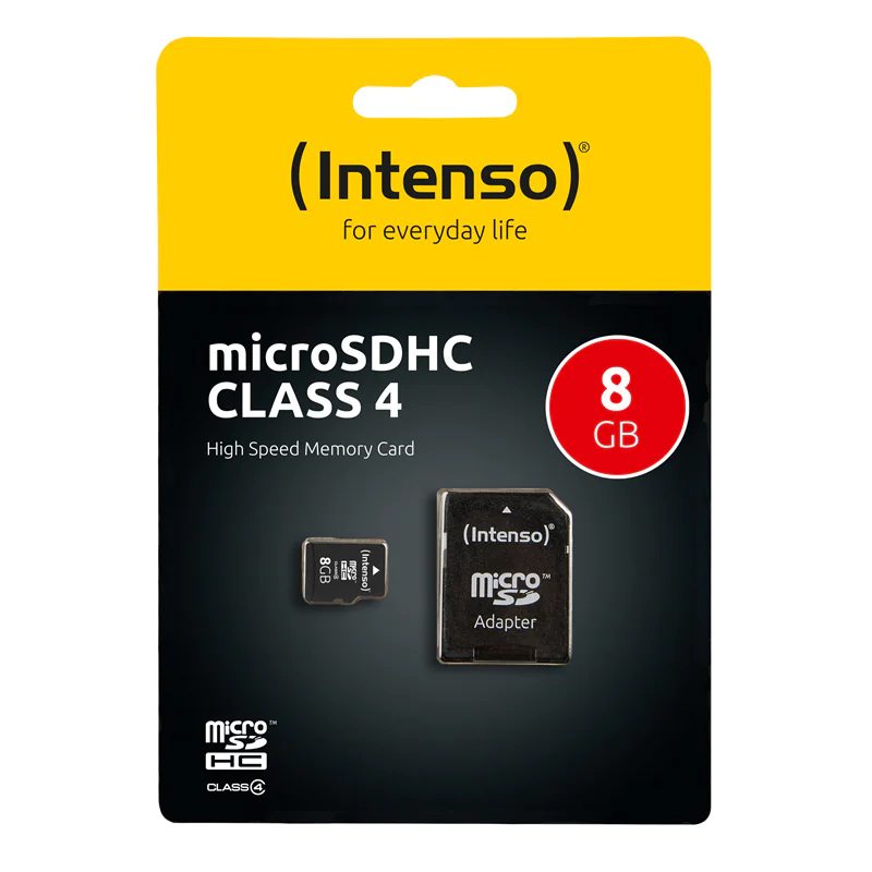 Intenso - Flash-Speicherkarte (microSDHC/SD-Adapter inbegriffen) - 4 GB - microSDHC