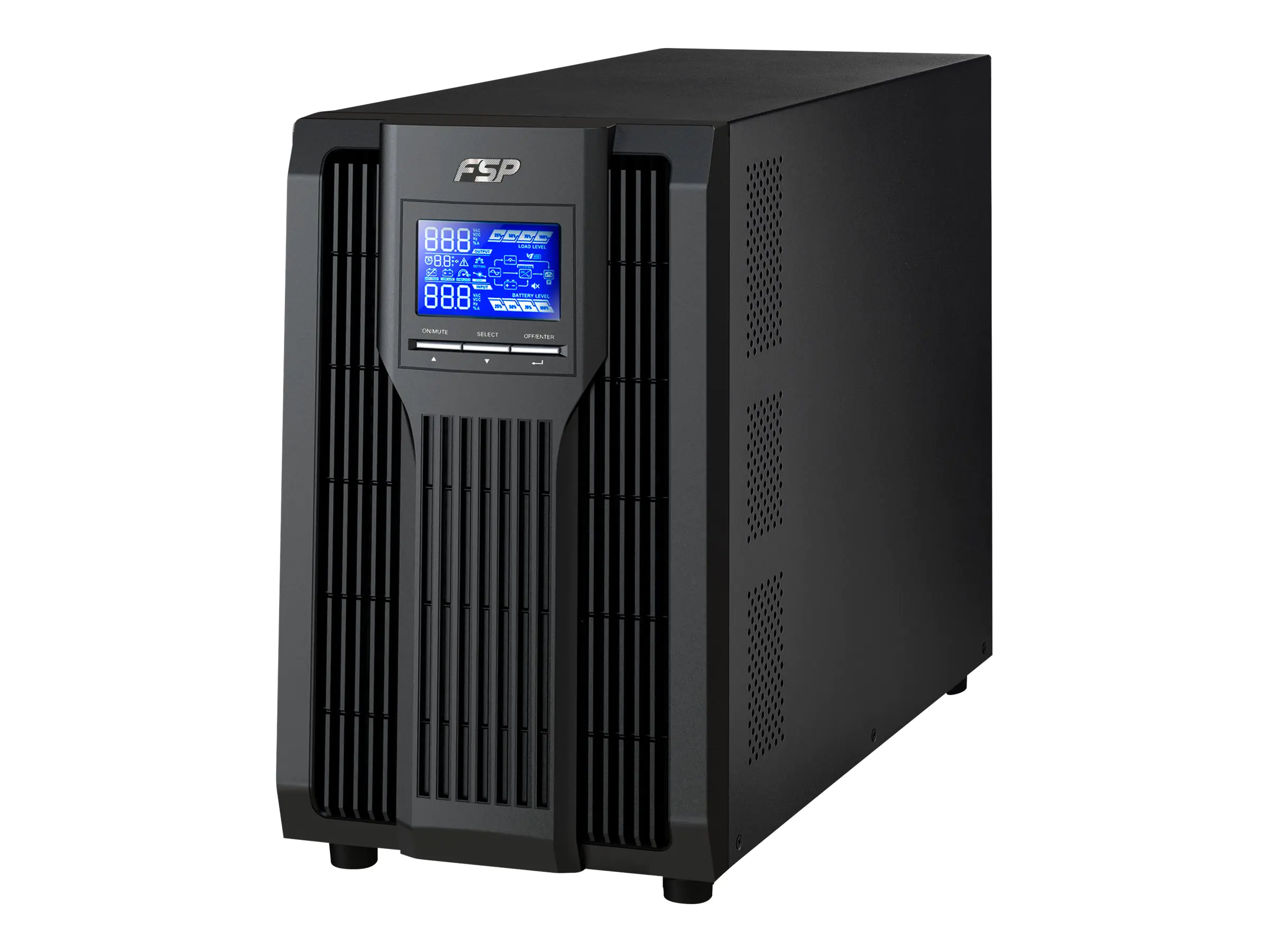 FSP Champ Tower Series 2K - USV - AC 120-300 V - 1800 Watt - 2000 VA 9 Ah - RS-232, USB - Ausgangsanschlüsse: 4 - PFC
