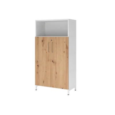 Hammerbacher Regalschrank FlexWall 800 x 1.532 x 417 mm (B x H x T) Flügeltür ohne Rollen Holz