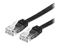 VALUE - Netzwerkkabel - RJ-45 (M) zu RJ-45 (M) - 1 m - UTP - CAT 6 - geschirmt, flach - Schwarz