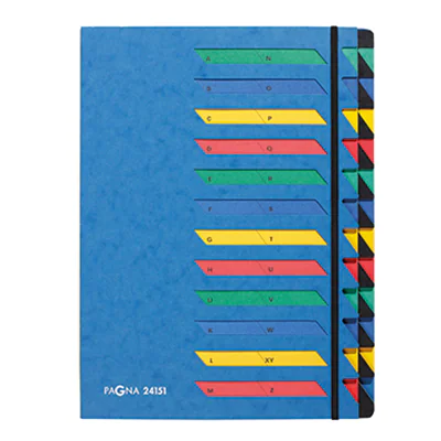 PAGNA Ordnungsmappe Deskorganizer 24151-02 DIN A4 24tlg. Pressspan bl