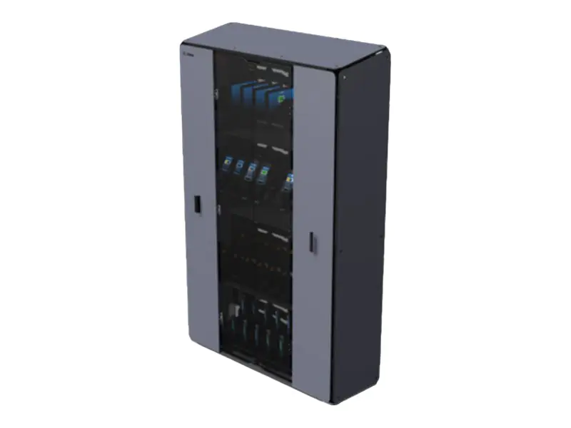 Zebra Intelligent Cabinets Extreme - Schrankeinheit - fertig verkabelt - für 100 Datenerfassungsterminals - Laden - verriegelbar - Stahl - Boden- oder Wandmontage