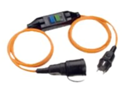 Bachmann HO7BQ-F3G - Spannungsversorgungs-Verlängerungskabel - 3 m - Schwarz, orange - mit Bachmann PRCD Schutzschalter