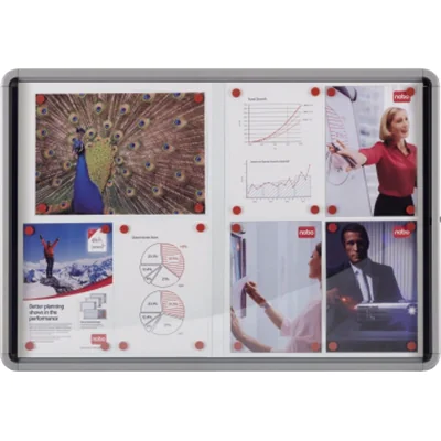 Nobo Schaukasten 1902609 119,2x100x5,4cm 15xDIN A4 ws/si