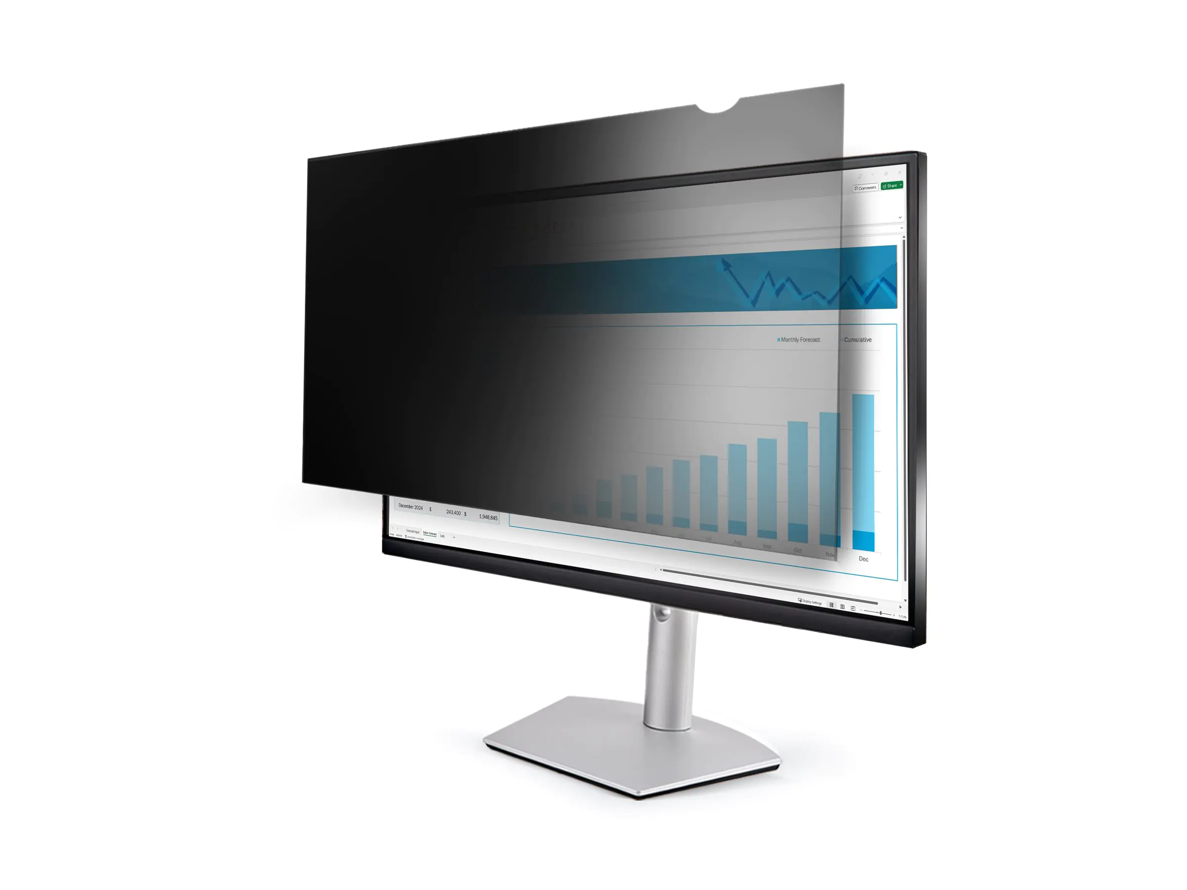 StarTech Bildschirm Sichtschutz für 19 Zoll Monitor - Bildschirmfilter - Blaulichtreduzierende Displayschutzfolie - 16:10 Breitbild - Matt/Hochglanz - +/-30° Grad (PRIVACY-SCREEN-19M) - Blickschutzfilter für Bildschirme - 2-Wege - entfernbar - Halter/Kleb
