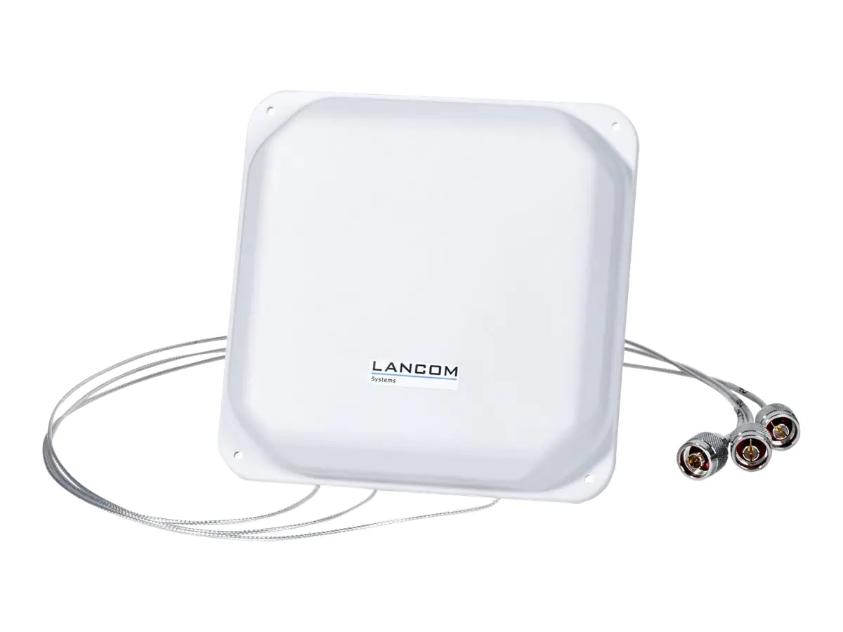 LANCOM AirLancer ON-T90ag - Antenne - 6 dBi (für 2,4 GHz), 5 dBi (für 5 GHz) - Wandmontage möglich, Stangenbefestigung - Hellgrau