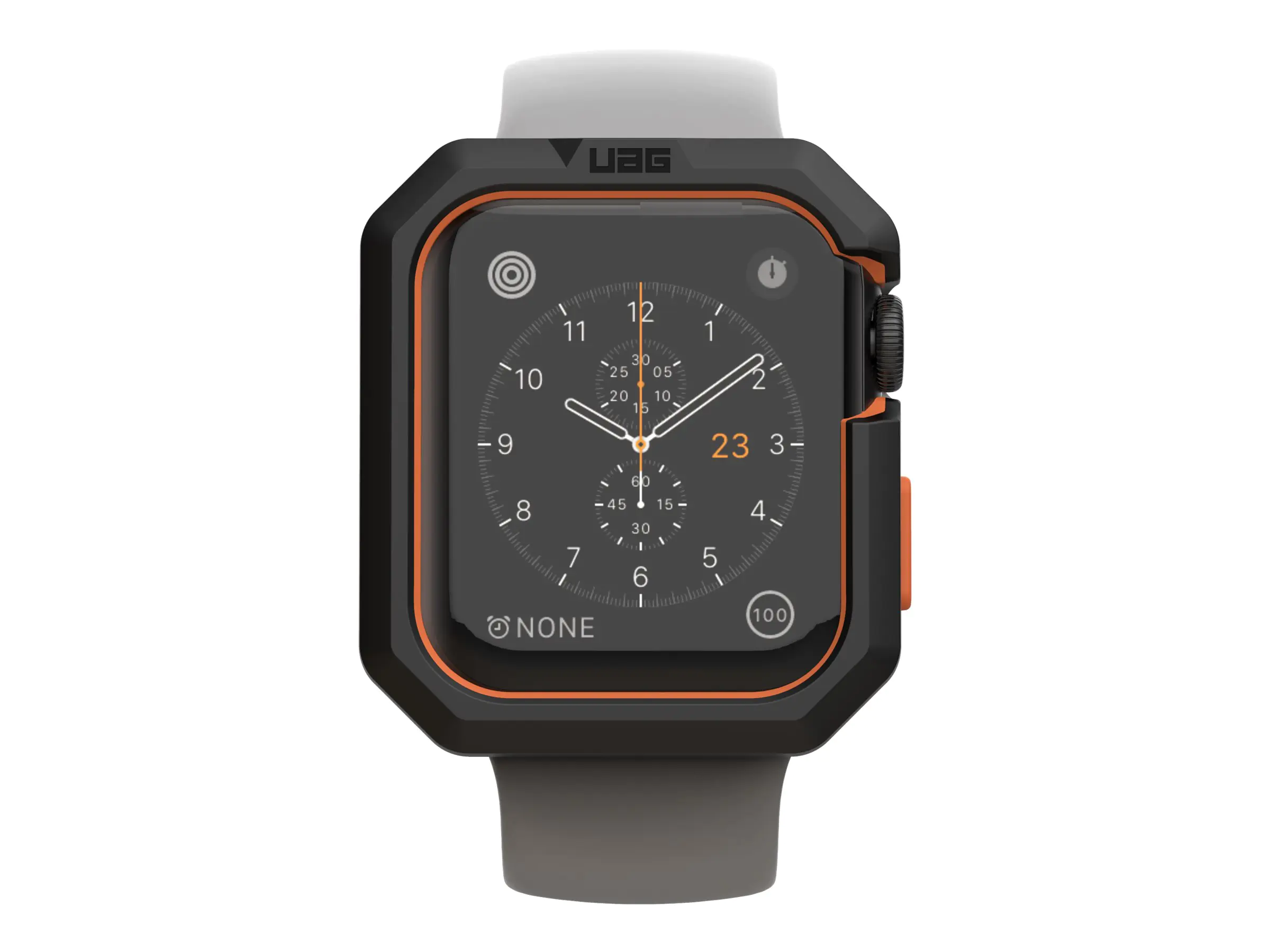 Urban Armor Gear UAG Rugged Case for Apple Watch 44/42mm - Civilian Black/Orange - Stoßstange für