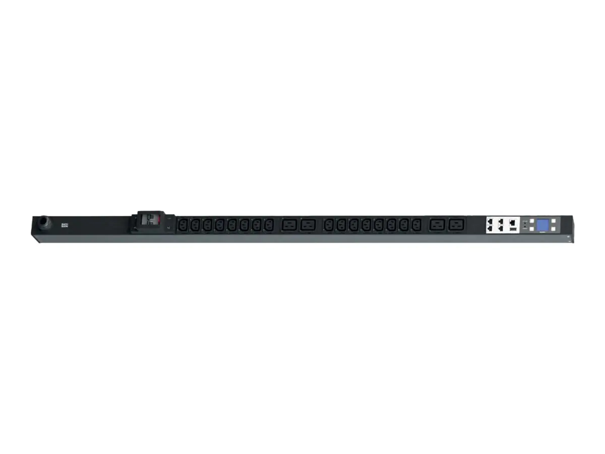 Bachmann BlueNet BN7500 - Stromverteilungseinheit (Rack - einbaufähig) - Wechselstrom 230 V - Ethernet 10/100 - Ausgangsanschlüsse: 20 (4 x IEC 60320 C19, 16 x IEC 60320 C13) - 3 m Schnur