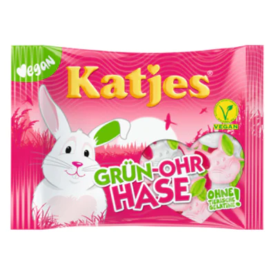 Katjes Fruchtgummi Grün-Ohr Hase 175 g/Pack.