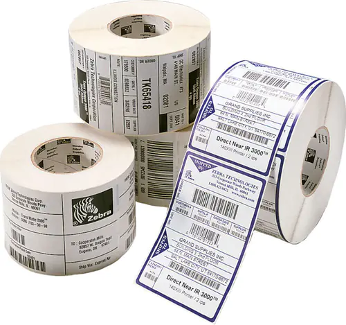 Zebra Z-Perform 1000T - Weiß - Perm Adhesive - Wärmeübertragung - 2,28 kg - 102 x 51 - 7,6 cm