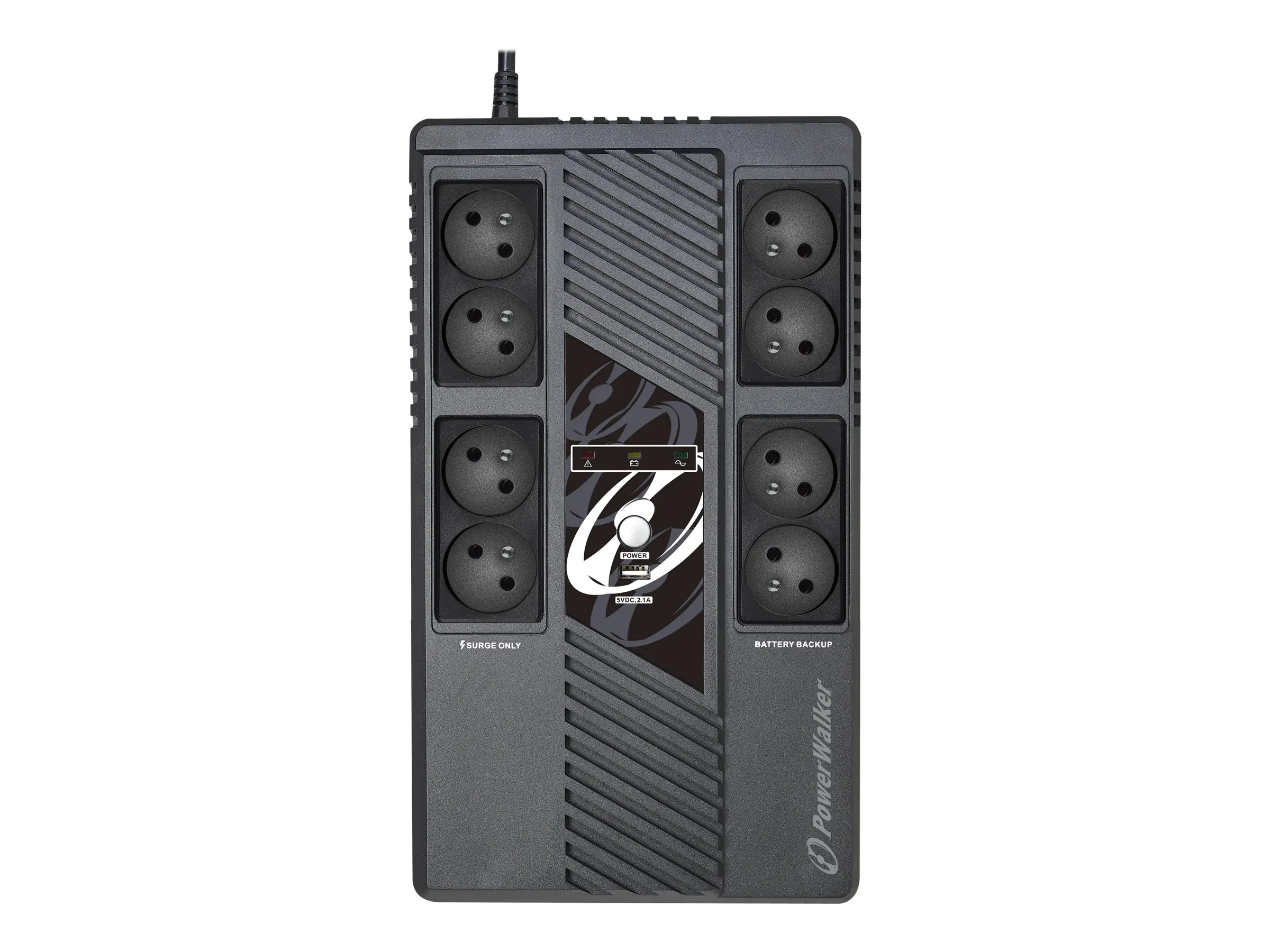 PowerWalker VI 1000 MS FR - USV - Wechselstrom 230 V - 600 Watt - 1000 VA - 9 Ah - USB - Ausgangsanschlüsse: 8