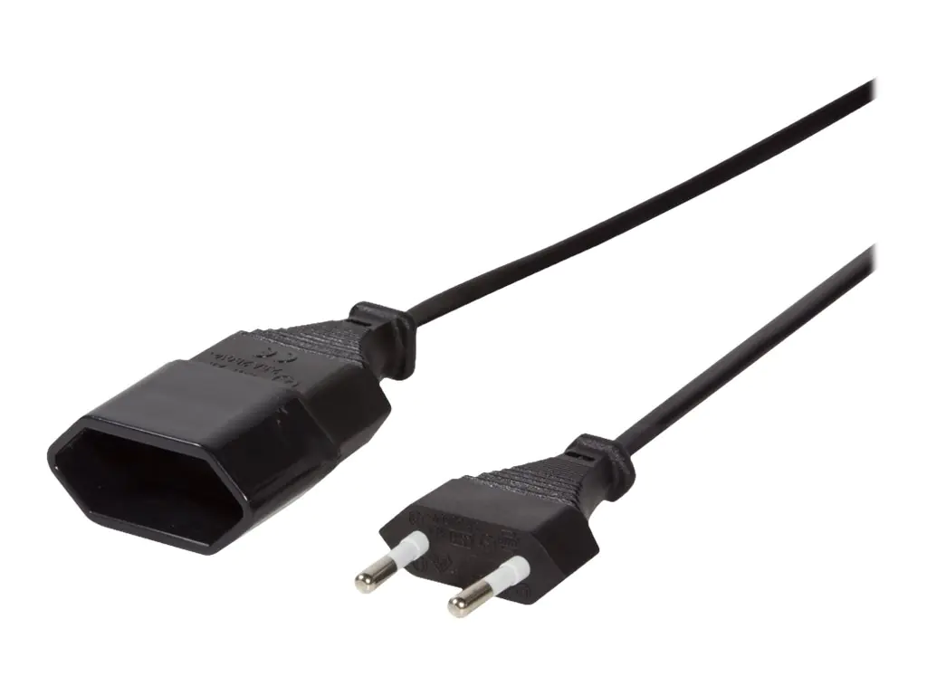 LogiLink - Spannungsversorgungs-Verlängerungskabel - Eurostecker (S) bis Eurostecker (W) - 3 m - Schwarz
