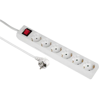 Hama Steckdosenleiste 6 Steckdosen 5m weiß