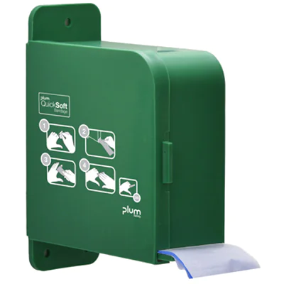 PLUM Bandagenspender QuickSoft 5,9 x 17 x 12,9 cm (B x H x T) gefüllt Kunststoff grün