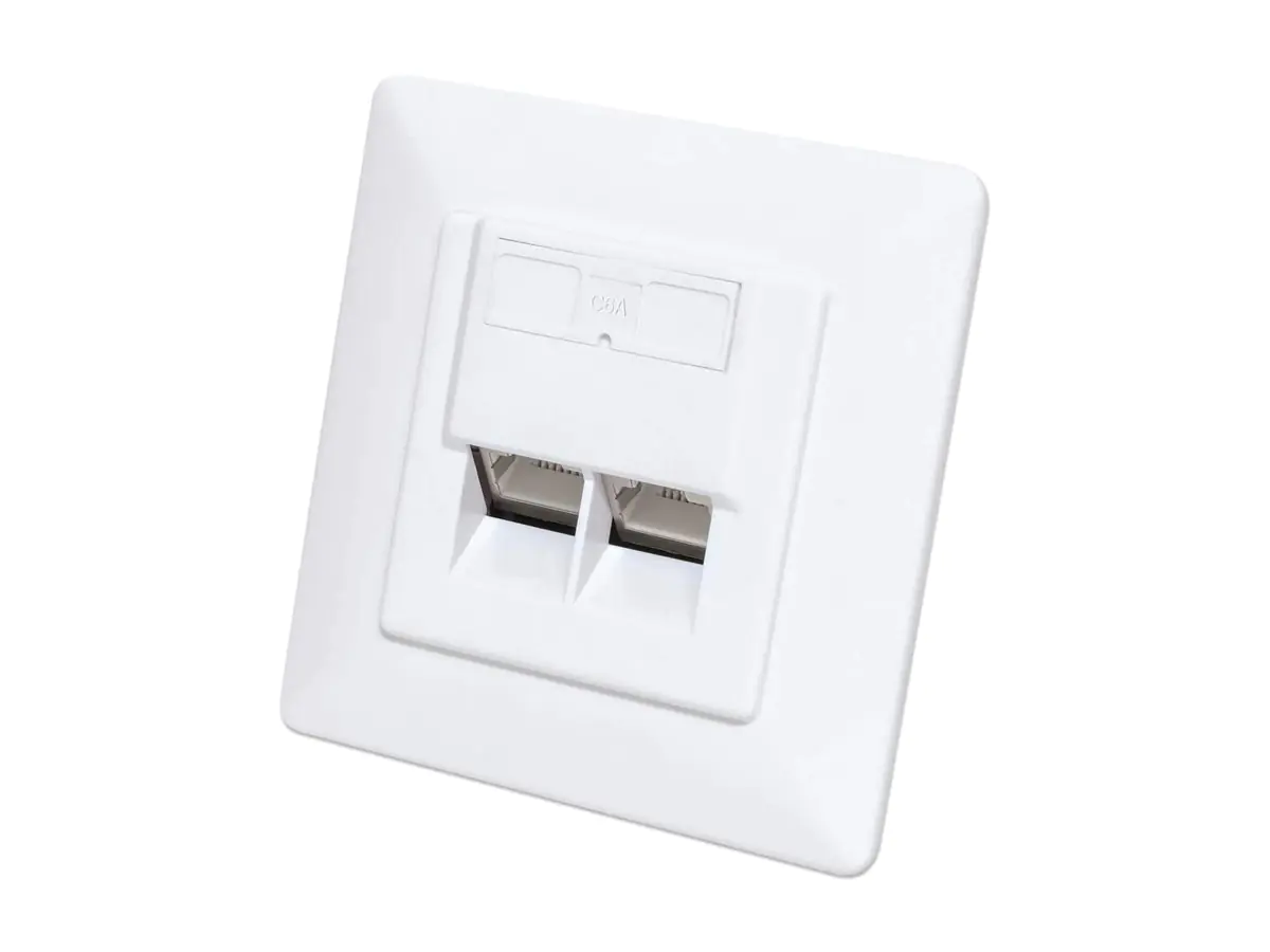 Intellinet Wandplatte - CAT 6a 10G - mit Beschriftungsfenster 771917