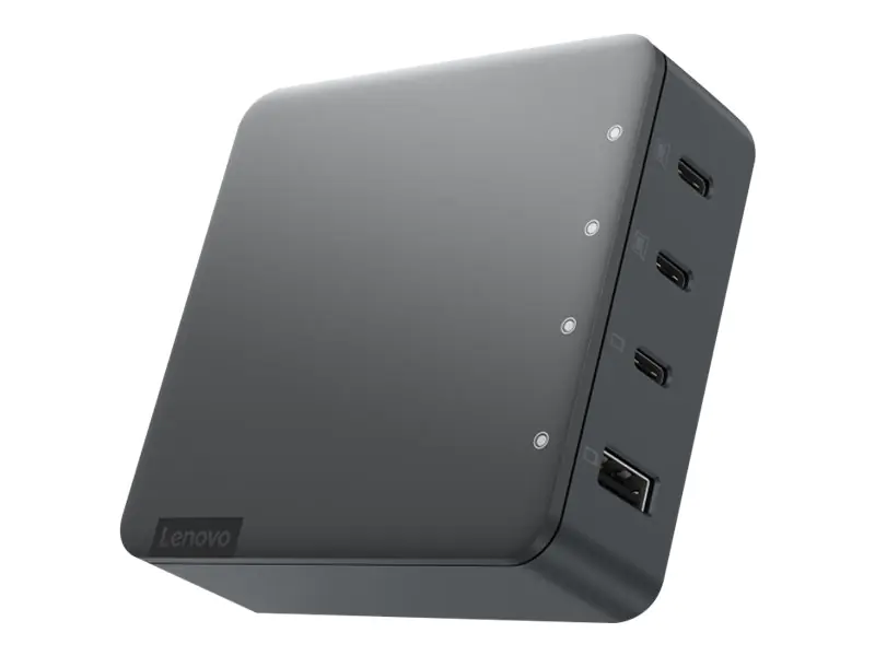 Lenovo Go - Netzteil - 130 Watt - 5 A - 4 Ausgabeanschlussstellen (USB, 3 x USB-C) - Storm Gray - Europa