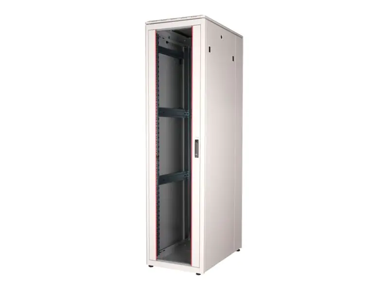 Equip Dynamic Flex Line - Schrank Netzwerkschrank - 600x1000 mm, mit Glastür, abnehmbare und abschließbare Paneele, montiert - freistehend - Hellgrau, RAL 7035 - 47U - 48.3 cm (19") EDF-47-6010-G-BIAA