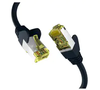 EFB-Elektronik - Patch-Kabel - RJ-45 (M) zu RJ-45 (M) - 10 m - 6 mm - S/FTP, PiMF - CAT 6a - geschirmt, halogenfrei, geformt, verseilt, Knickschutzmanschette, bis zu 10 Gbps Datentransferrate, Steckerbelegung 1:1 - Schwarz
