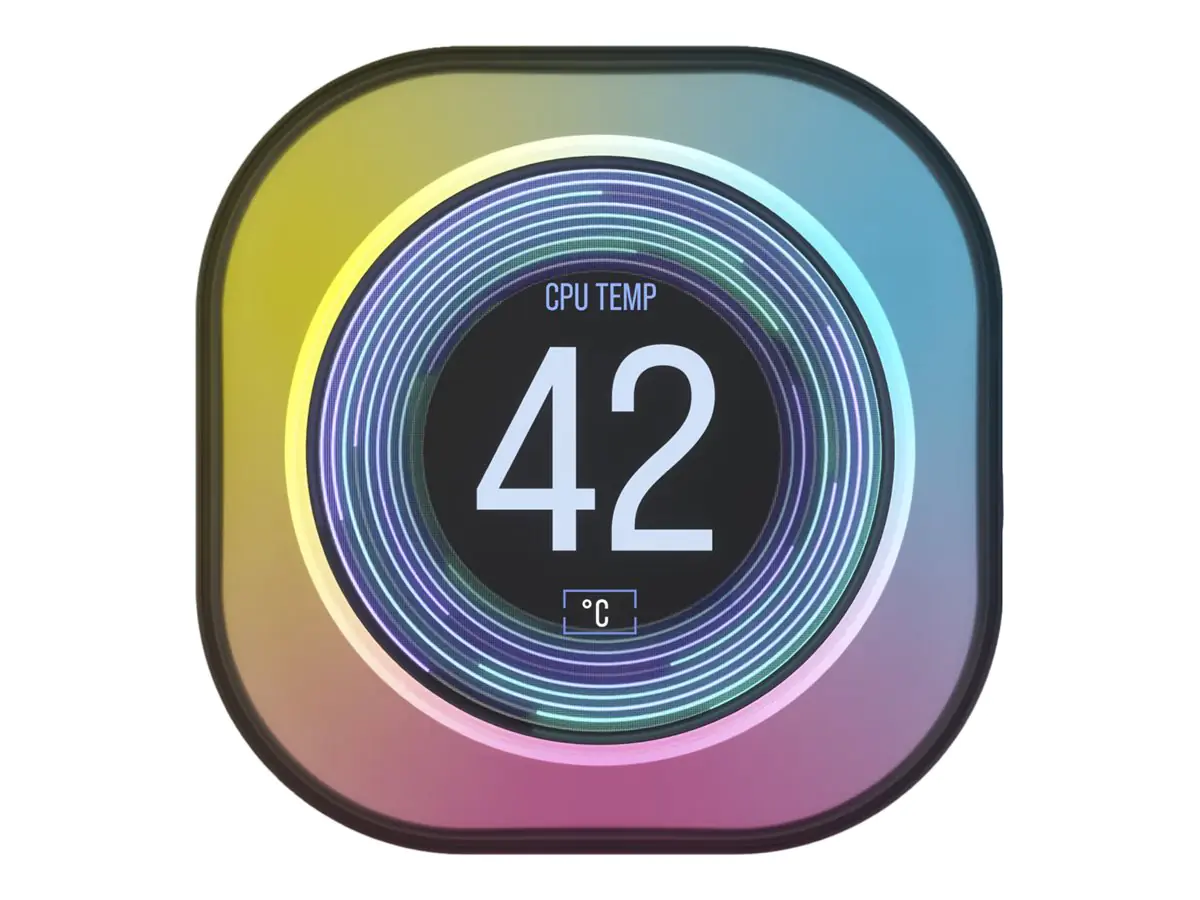 CORSAIR iCUE Link - LCD-Bildschirmmodul für Flüssigkeitskühlsystempumpe - Schwarz