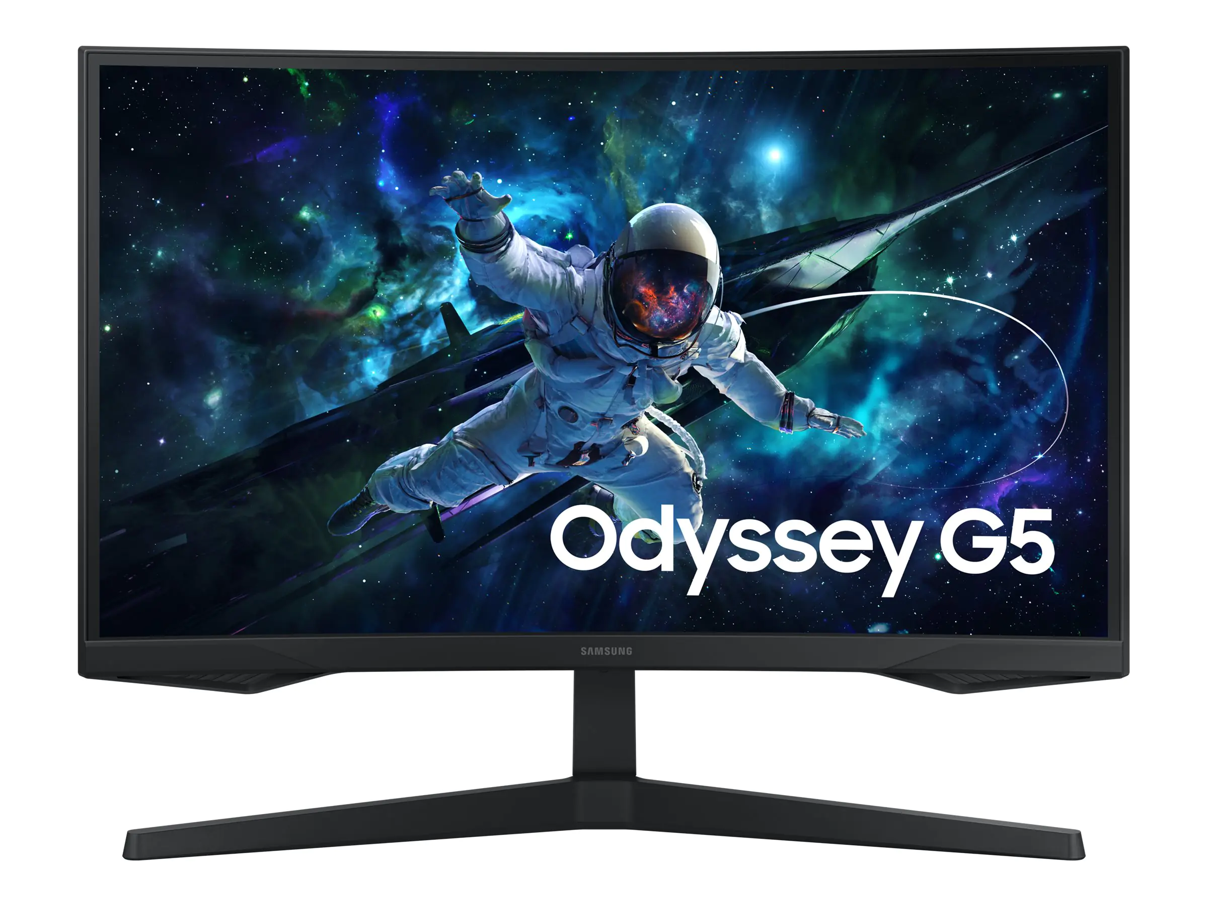 Samsung Odyssey G5 S27CG554EU - G55C Series - LED-Monitor - Gaming - gebogen - 68.6 cm (27") - 2560 x 1440 QHD @ 165 Hz - VA - 300 cd/m² - 2500:1 - HDR10 - 1 ms - HDMI, DisplayPort - Schwarz