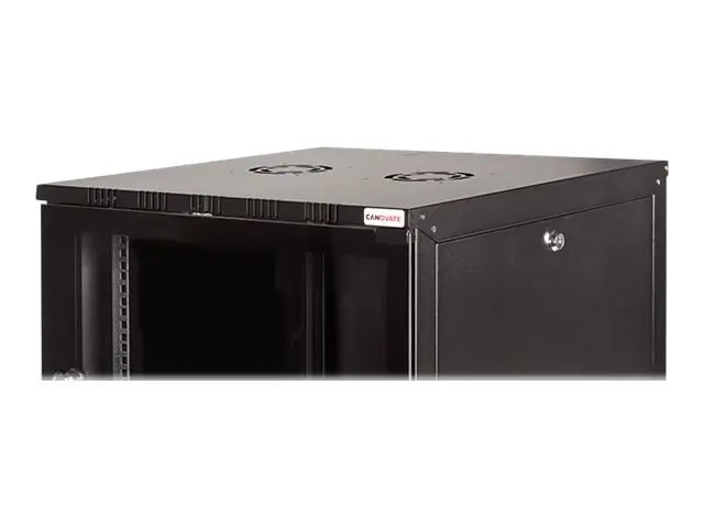 LogiLink W06A40B, Wandmontiertes Regal, 6U, 50 kg, Sperrschloss, Schwarz