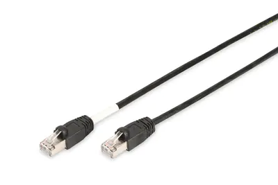 DIGITUS Professional - Patch-Kabel - RJ-45 (M) bis RJ-45 (M) - 3 m - SFTP - CAT 6 - geschirmt, im Freien, ohne Haken - Schwarz