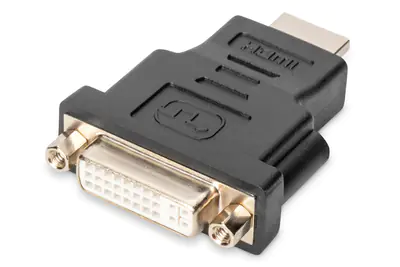 ASSMANN - Videoadapter - DVI-I weiblich zu HDMI männlich - abgeschirmt - Schwarz - geformt