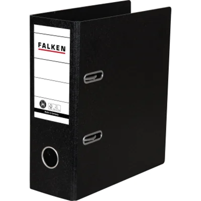 Falken Ordner S80 11285830 DIN A5 hoch 80mm Hartpappe schwarz