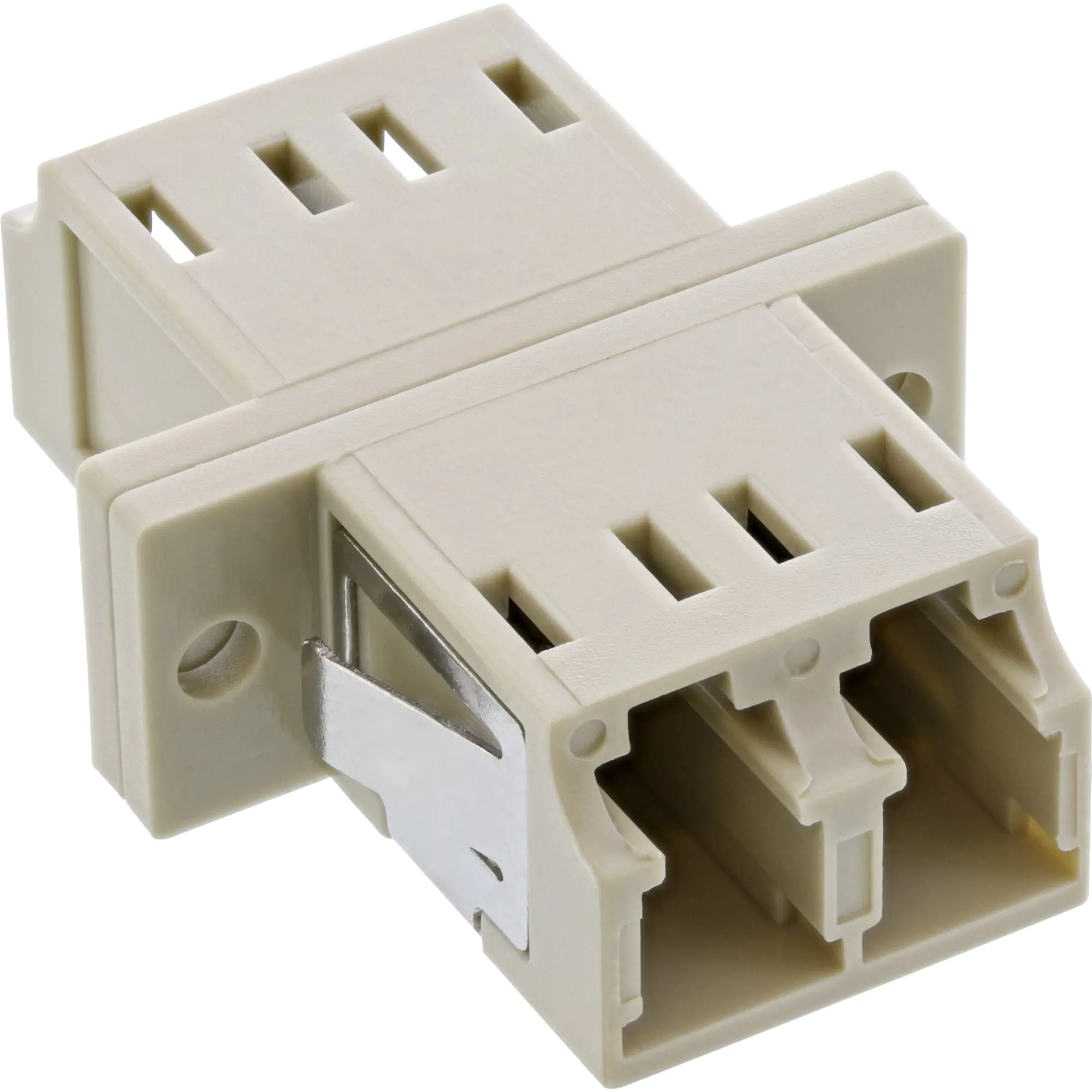 InLine LWL Kupplung - Duplex LC/LC - multimode - beige - Keramik-Hülse - zum Einbau 89989K