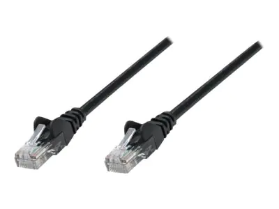 Intellinet Network Patch Cable, Cat6A, 20m, Black, Copper, S/FTP, LSOH / LSZH, PVC, RJ45, Gold Plated Contacts, Snagless, Booted, Polybag - Patch-Kabel - RJ-45 (M) bis RJ-45 (M) - 20 m - SFTP - CAT 6a - geformt, ohne Haken - Schwarz