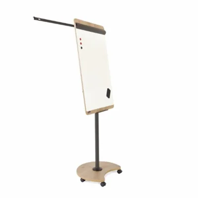 rocada Mobiles Flipchart Nature mit Ablageschale Rundfuß Melamin/Holzfaser schwarz