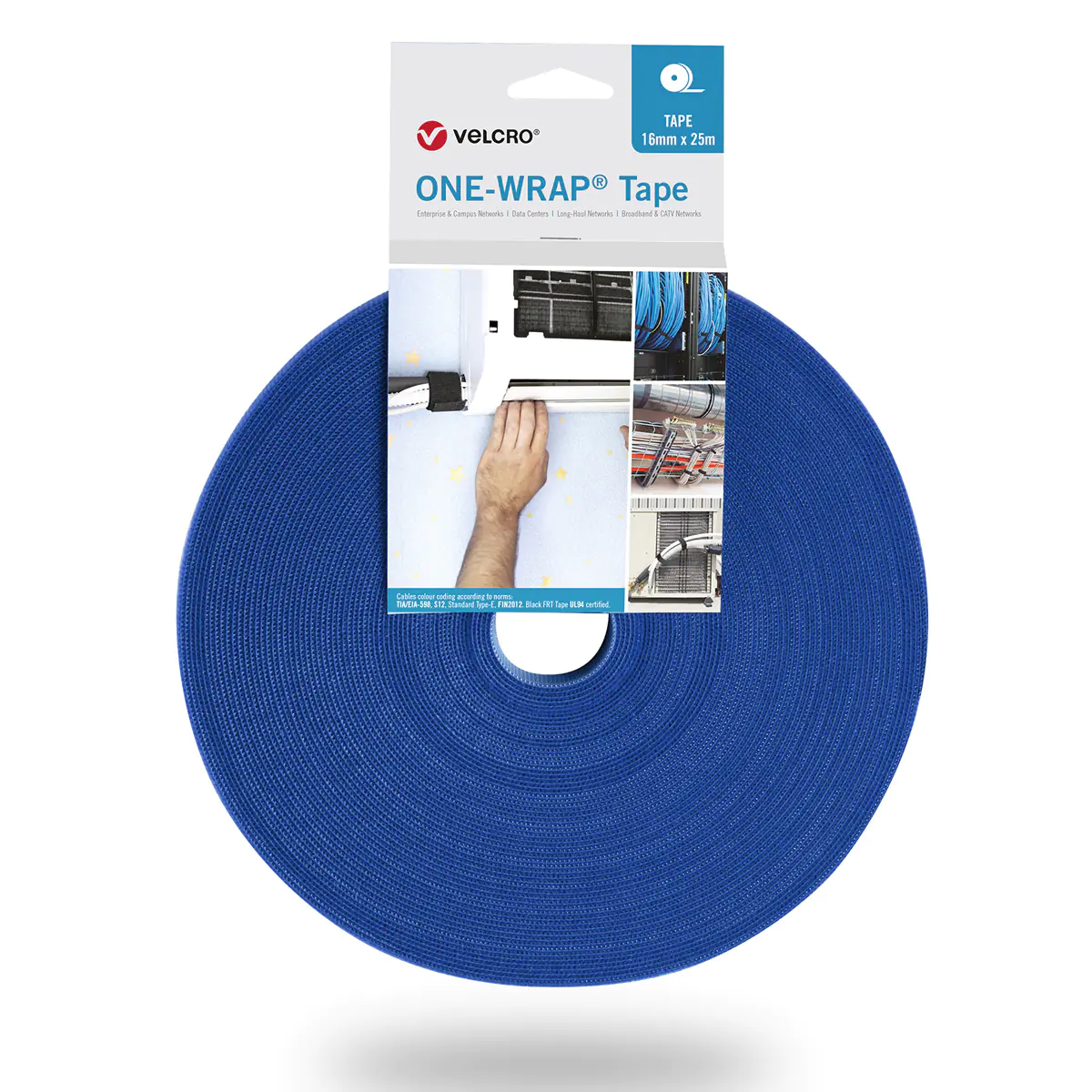 VELCRO One Wrap Band 25m 13mm Blau VEL-OW64116