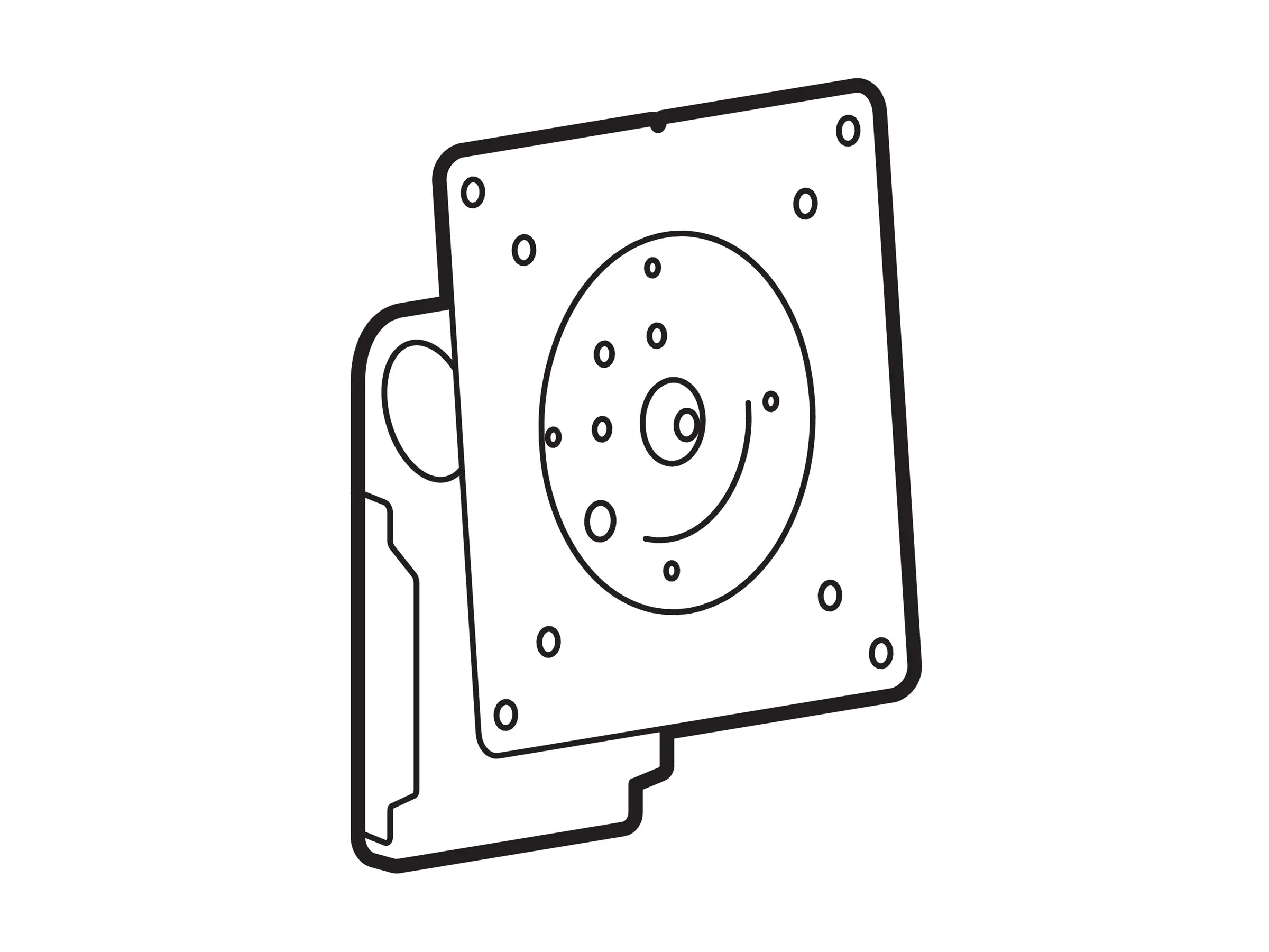 Ergotron LX Pro - Montagekomponente (Pivot) - für Flachbildschirm - Dual Direct - weiß - Bildschirmg