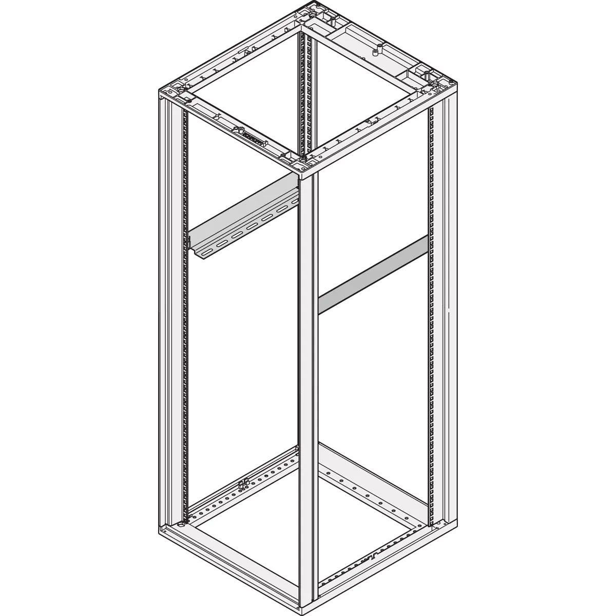 SCHROFF 19"SLIDE RAIL KIT 500D 2PC