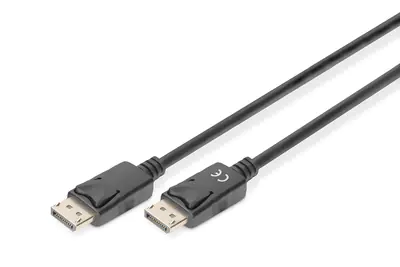DIGITUS - DisplayPort-Kabel - DisplayPort (S) eingerastet bis DisplayPort (S) eingerastet - 2 m - geformt - Schwarz