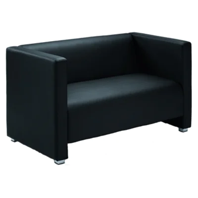 Sofa 125 x 70 x 70 cm (B x H x T) Kunstleder schwarz