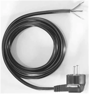 Bachmann H03VV-F 3G 0.75 mm2 - Stromkabel - 2-polig rechtwinklig zu ohne Stecker - 3 m - geformt - Schwarz