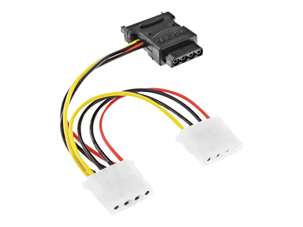InLine - Netzteil - SATA-Stromstecker (M) zu interne Stromversorgung, 4-polig (M) - 15 cm - verseilt