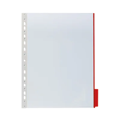 DURABLE Sichttafel FUNCTION DIN A4 Hart PVC Farbe des Reiters: rot 5 St./Pack.