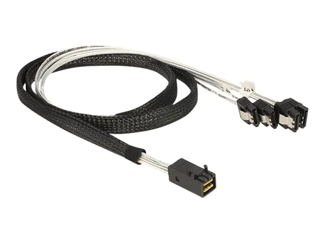 Delock - SATA- / SAS-Kabel - SAS 6Gbit/s - 4-Lane - 4x Mini SAS HD (SFF-8643) (M) zu SATA (W) - 1 m - eingerastet