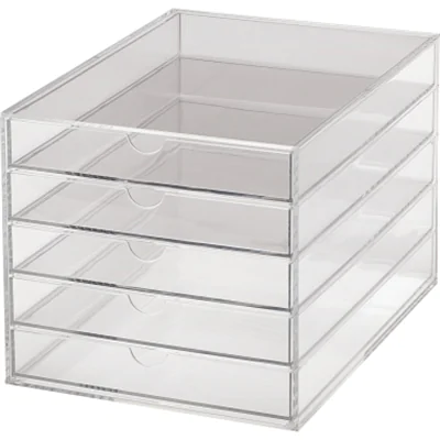 MAUL Schubladenbox Acryl 5 Schubladen DIN A4 Acryl Gehäusefarbe: glasklar Farbe der Schublade: glasklar