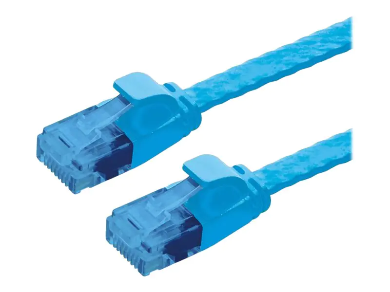 VALUE - Patch-Kabel - RJ-45 (M) zu RJ-45 (M) - 5 m - UTP - CAT 6a - geformt, ohne Haken, verseilt, extraflach, 10 Gigabit Ethernet - Blau
