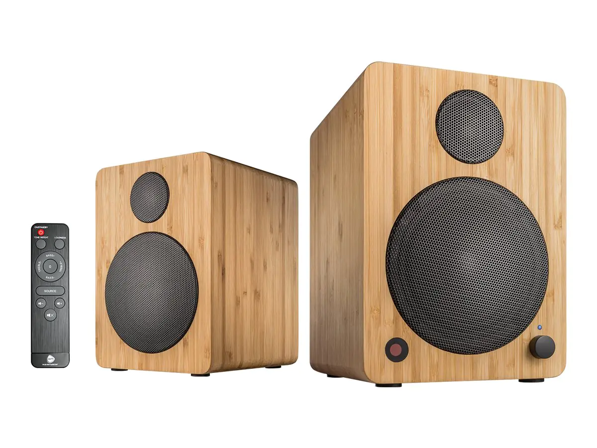 Wavemaster CUBE Mini - Lautsprecher - Bücherregal - kabellos - Bluetooth - zweiweg - Bamboo