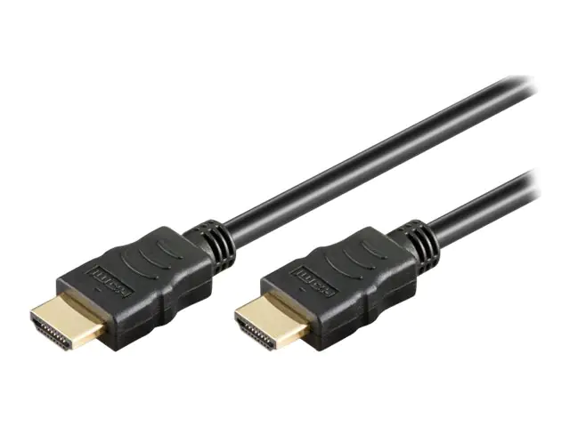 EFB-Elektronik HighSpeed - HDMI-Kabel mit Ethernet - HDMI männlich zu HDMI männlich - 50 cm - Dreifachisolierung - Schwarz - geformt, 4K Unterstützung, 1080p-Unterstützung