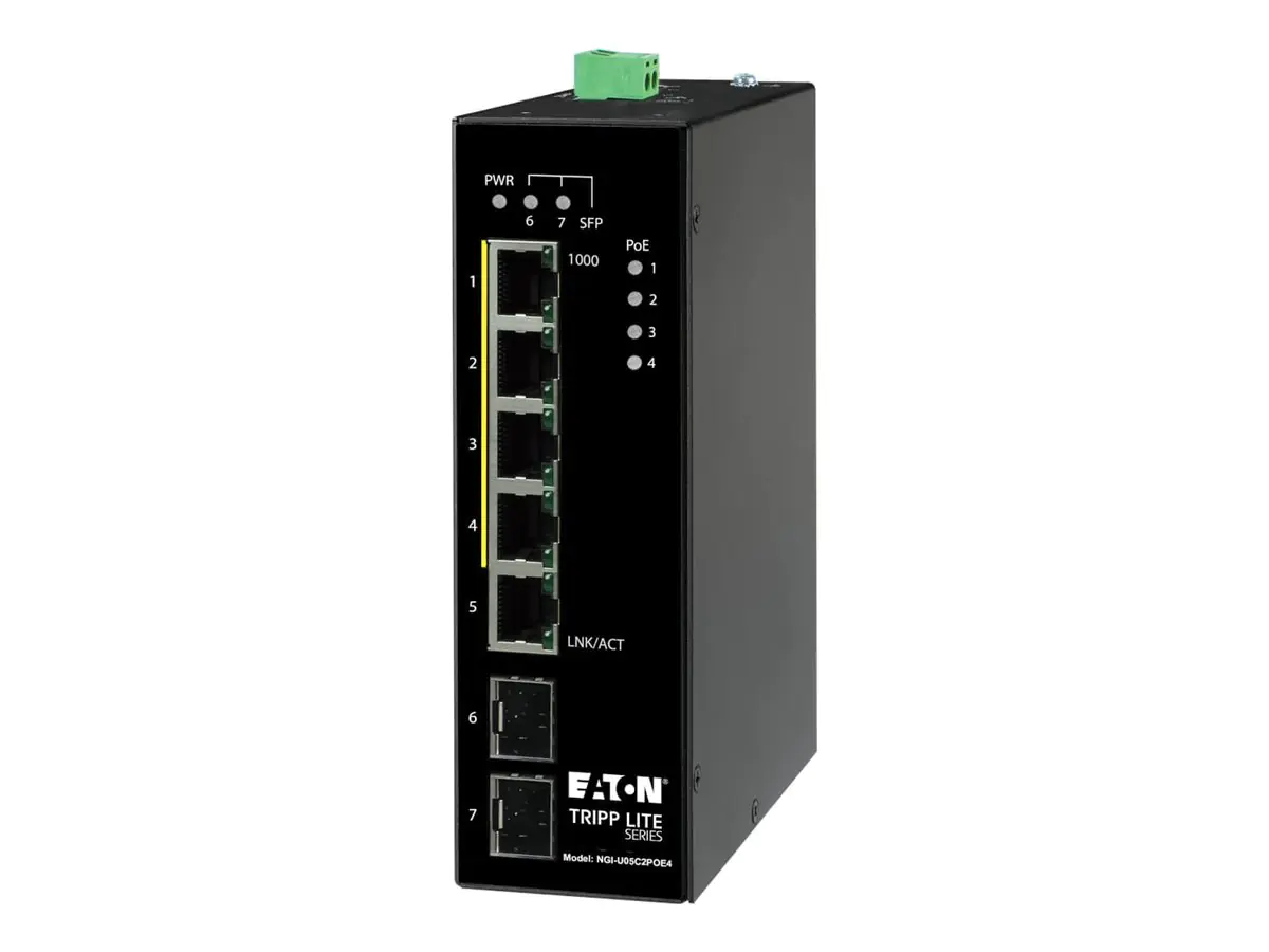 Eaton Tripp Lite series Unmanaged Industrial Gigabit Ethernet Switch 5-Port - 10/100/1000 Mbps