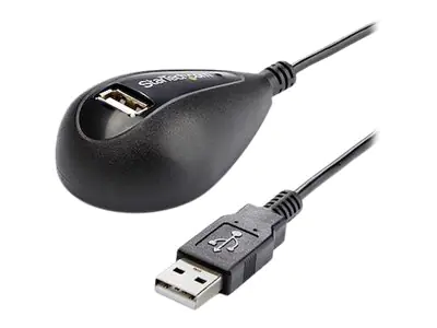 StarTech USB 2.0 Verlängerung 1,5m mit Dockingstation - USB-A Verlängerungskabel Stecker auf Buchse mit Standfuss inSchwarz - USB-Verlängerungskabel - USB (M) zu USB (W) - 1.5 m - Schwarz - für P/N: MSDREADU2OTG, USB56KEM3, USB56KEMH2, UUSBOTG